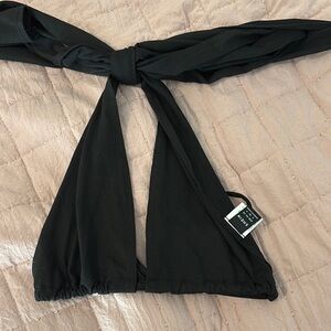 SHEIN Black Halter Bikini Top